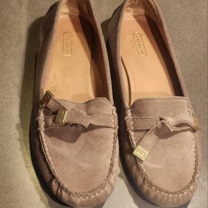 Coach FRIDA Suede Driving Mocs/Loafers Tan Size 9 B